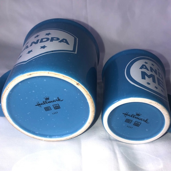 Hallmark Mug Mates Set Of 2 Grandpa And Me.4” X 5” and 3” X 4” Perfect Gift - Picture 3 of 4